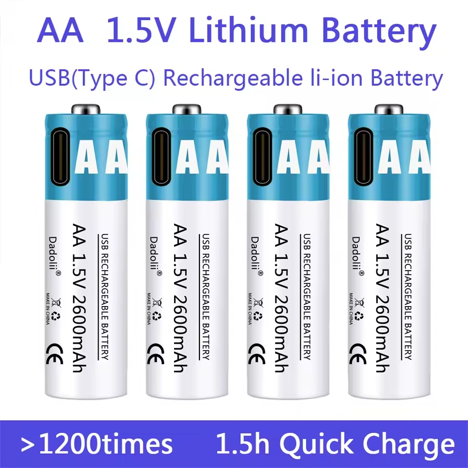 بطاريات قابلة لاعادة الشحن USB type-c
